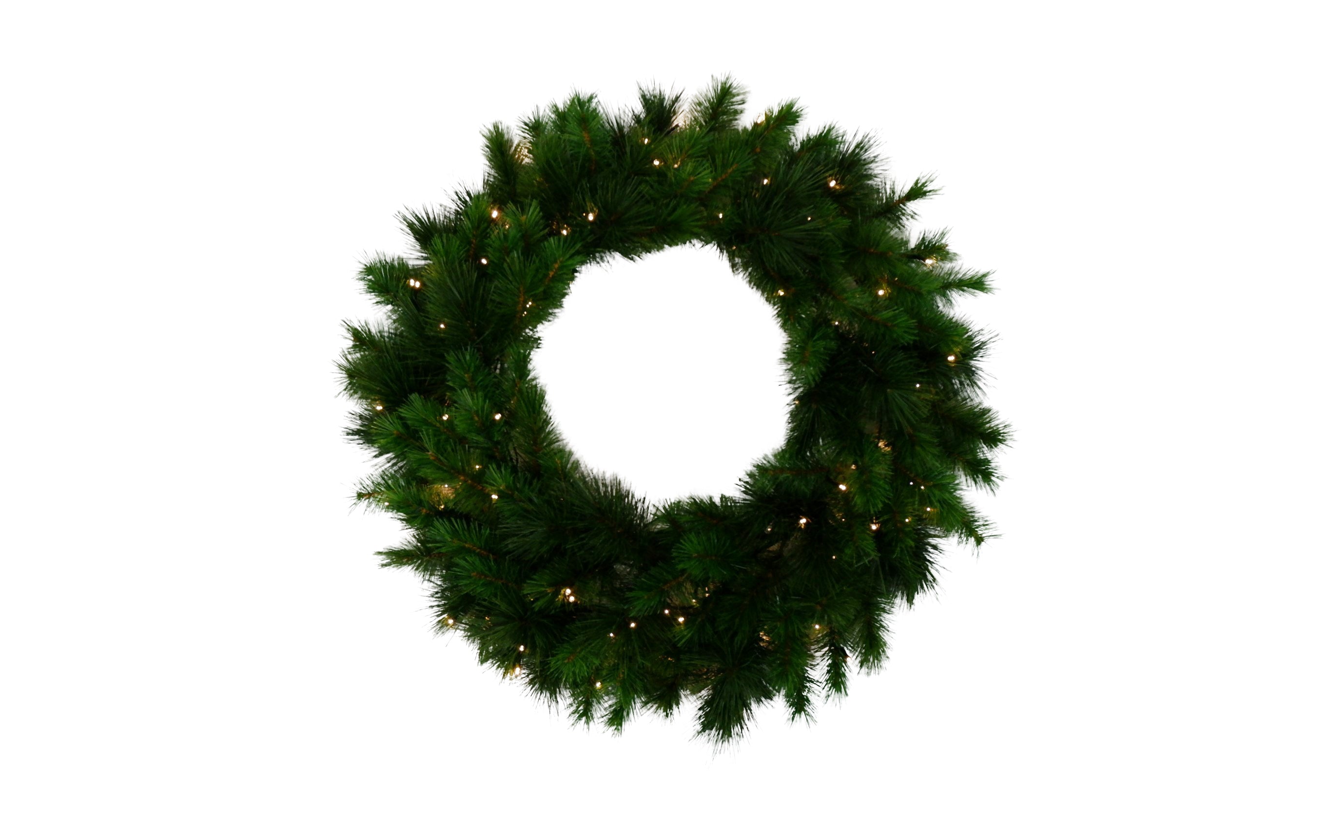 New York Spruce Wreath PRE LIT 76cm