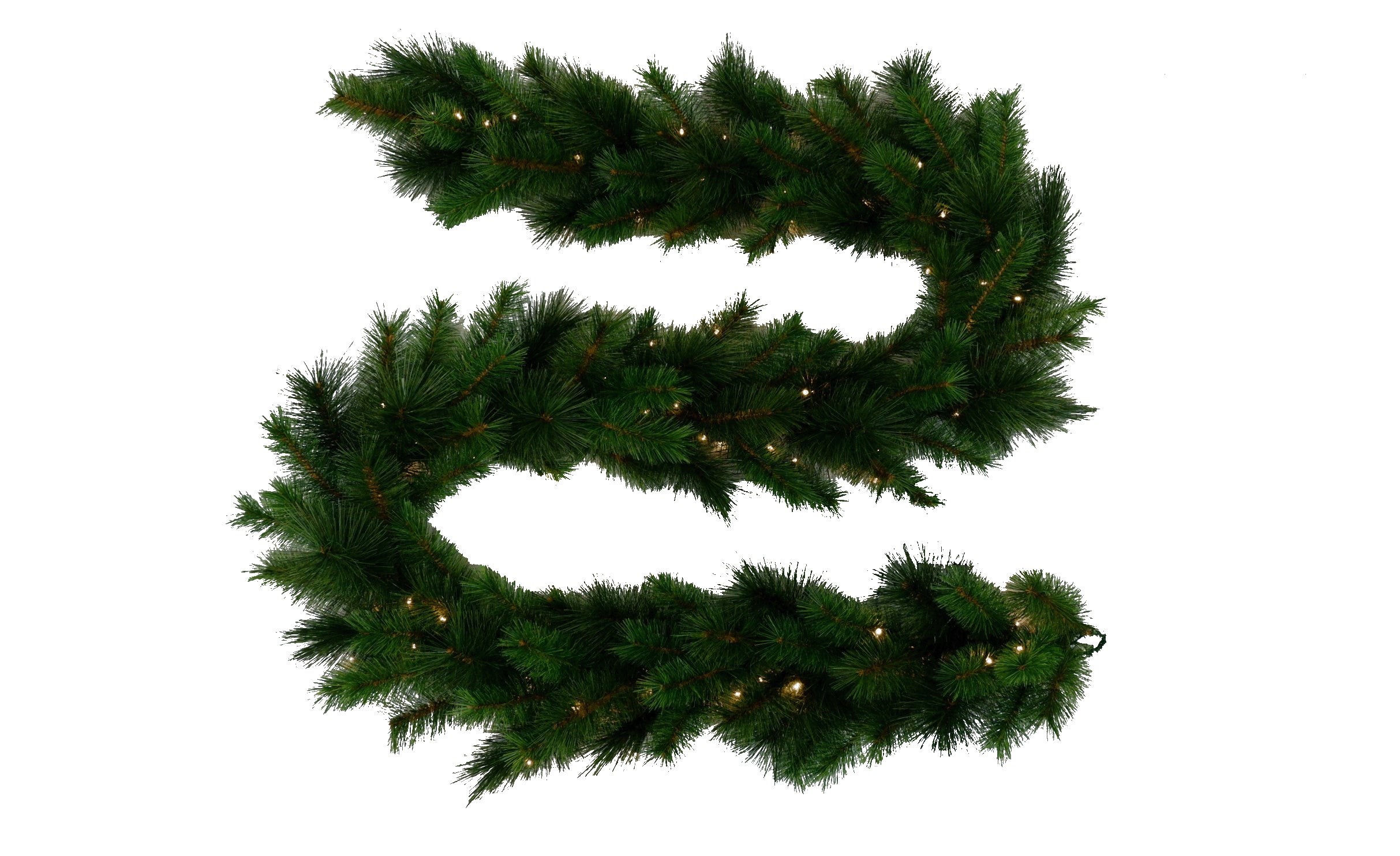 New York Spruce Wreath Garland PRE LIT 270cm