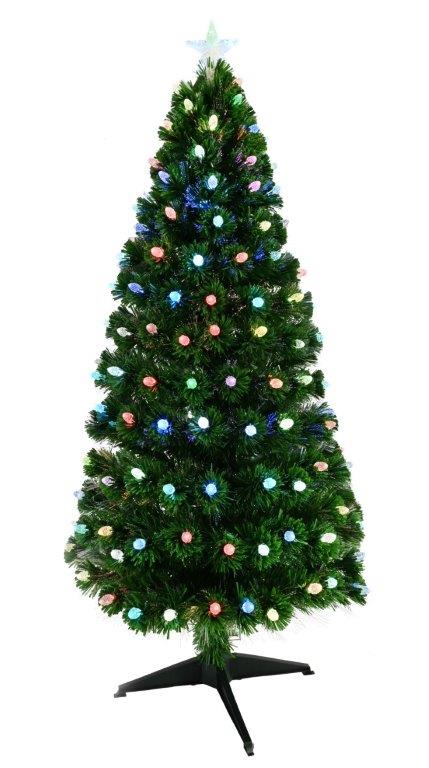 LED Fibreoptic Pinecones Christmas Tree 150cm