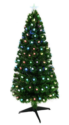 LED Fibreoptic Pinecones Christmas Tree 150cm