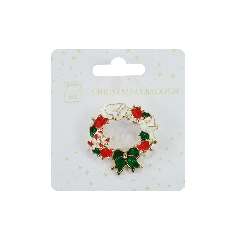 Christmas Diamante Brooch