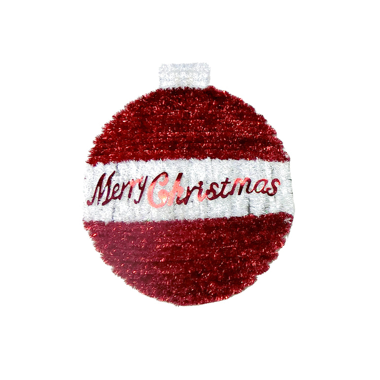 Tinsel Bauble - Merry Christmas