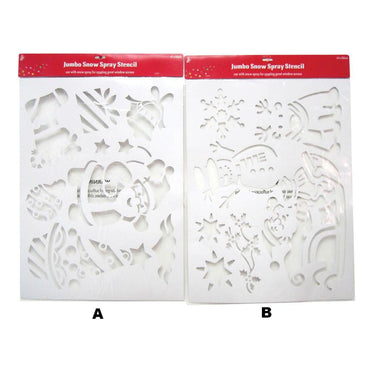 Jumbo Christmas Snow Spray Stencil