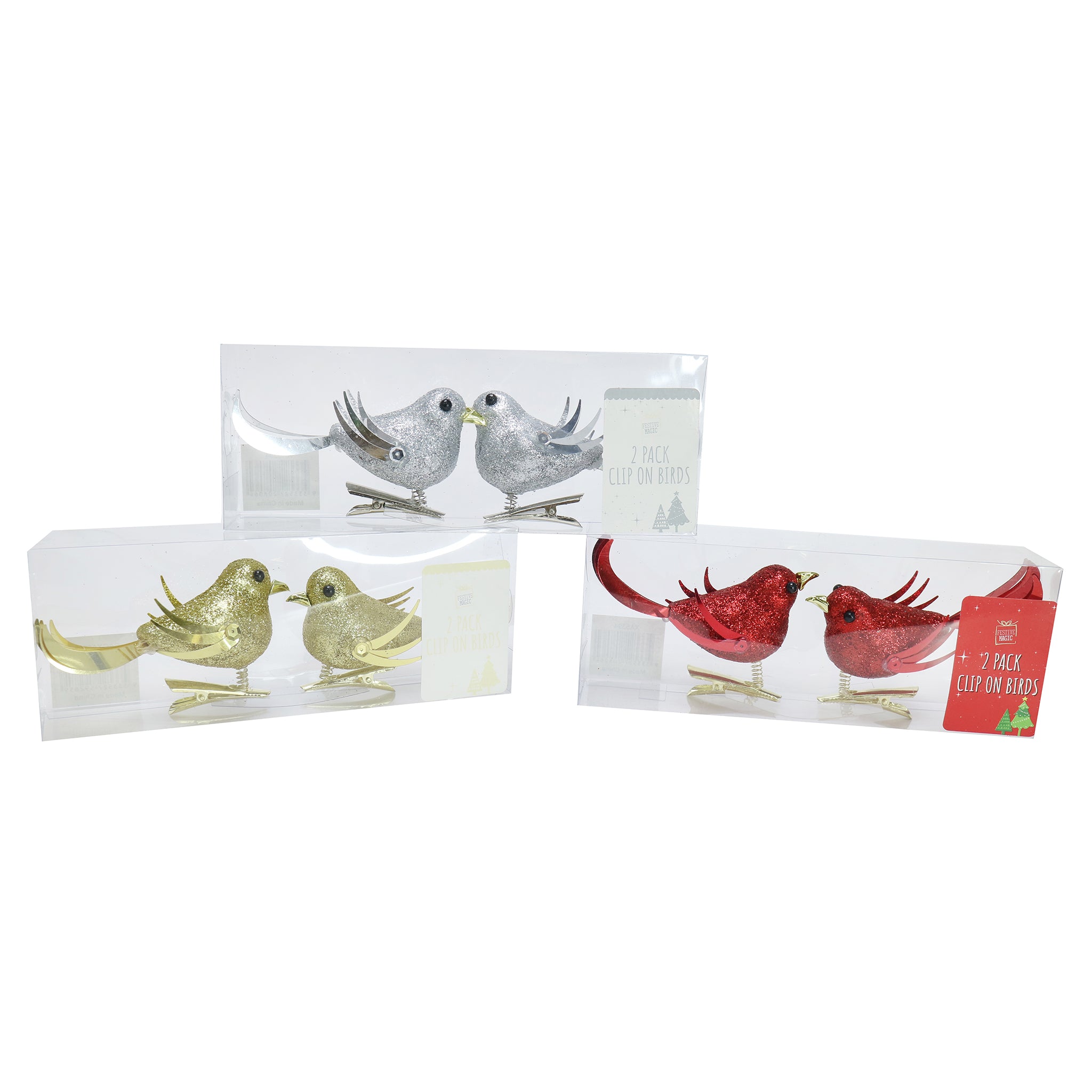 Clip-On Glitter Bird Decoration