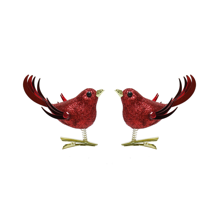 Clip-On Glitter Bird Decoration