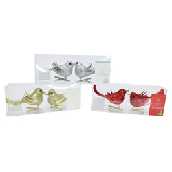 Clip-On Glitter Bird Decoration