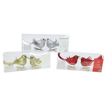 Clip-On Glitter Bird Decoration