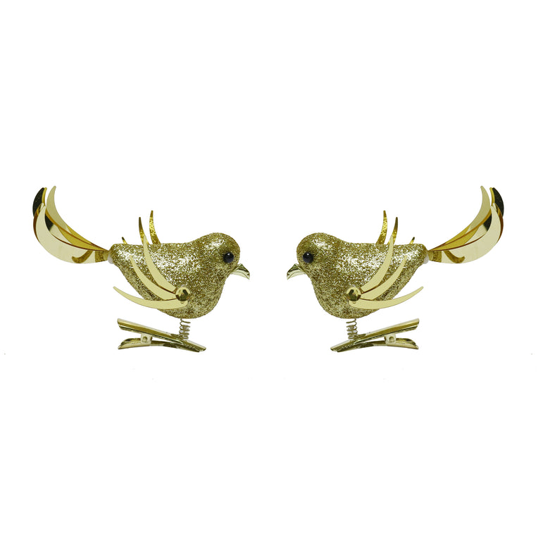 Clip-On Glitter Bird Decoration