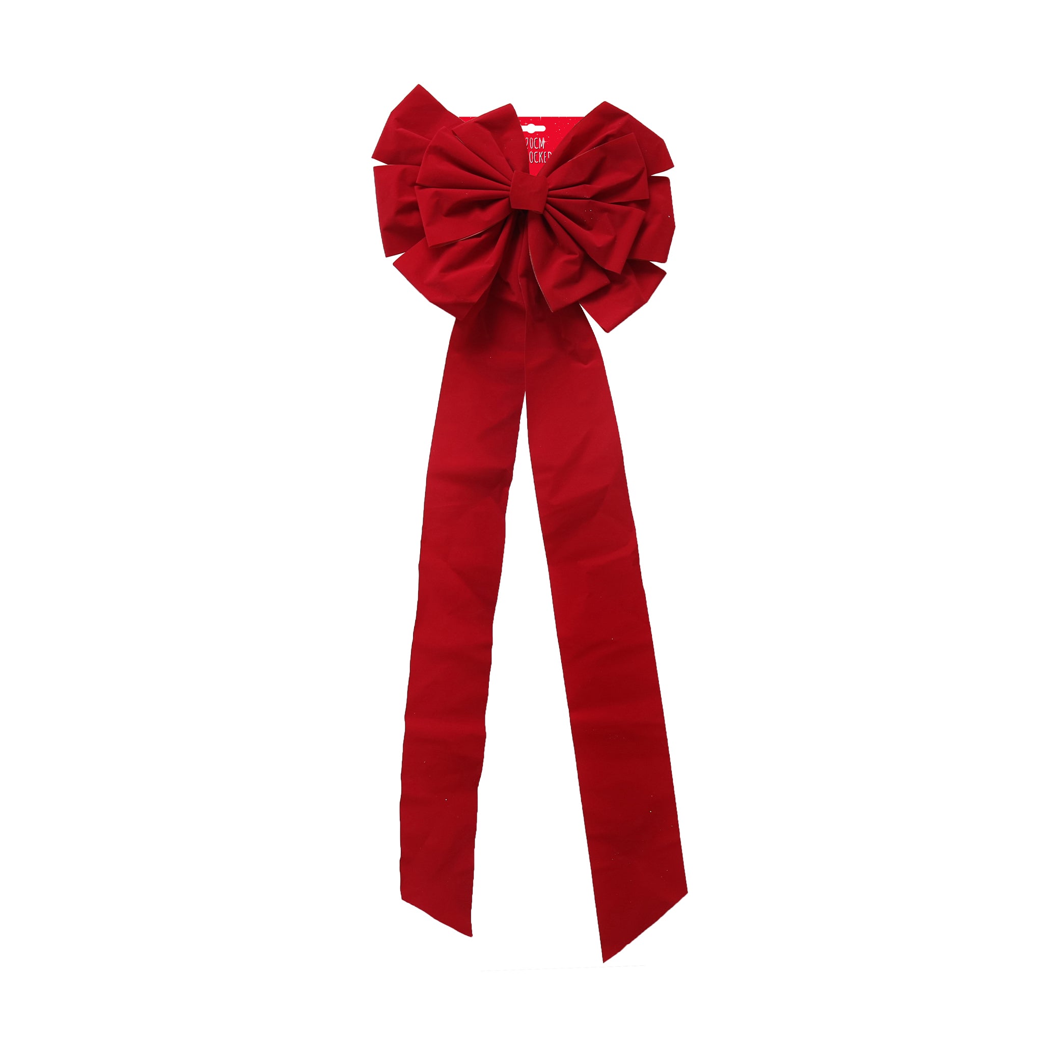 Red Flocked Jumbo Bow