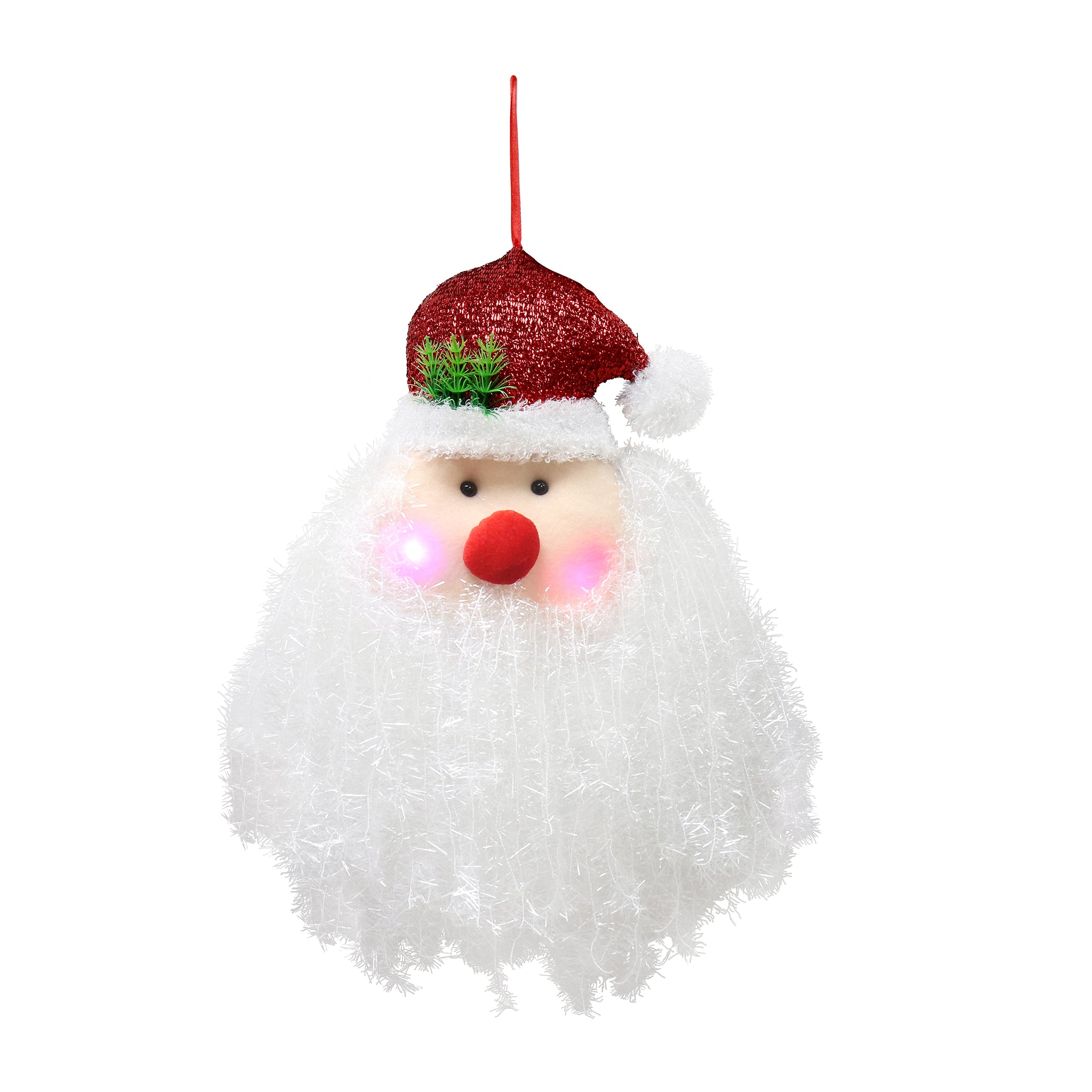 Tinsel Santa Face Light Up