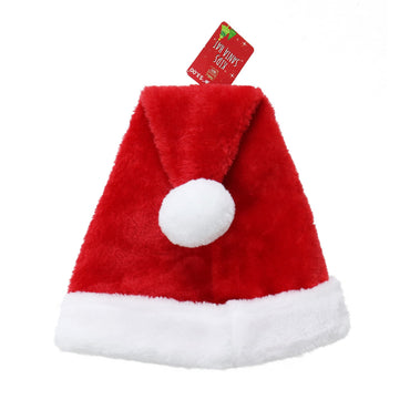 Plush Santa Hat for Adults