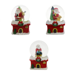 Santa on Chimney Water Ball