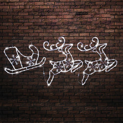 Acrylic Sleigh With Reindeers