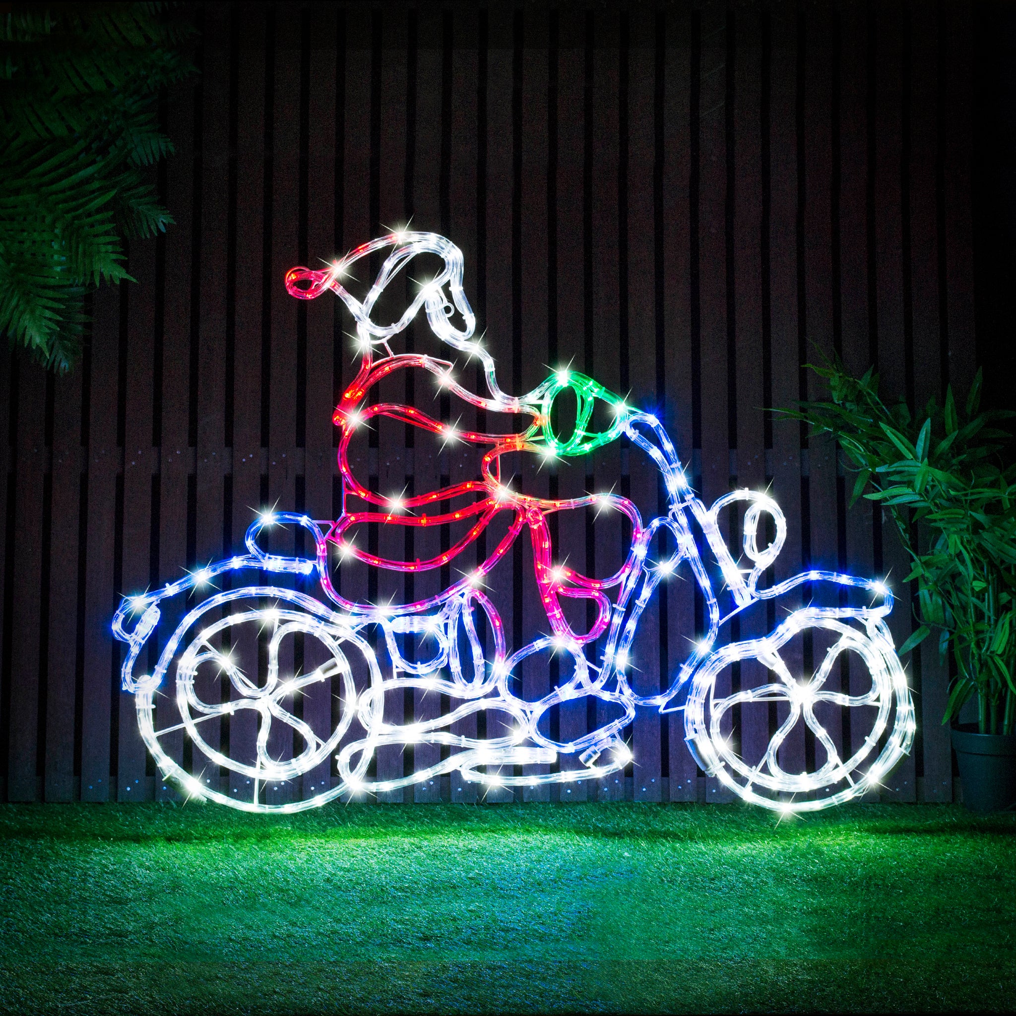 Santa on a Motorbike