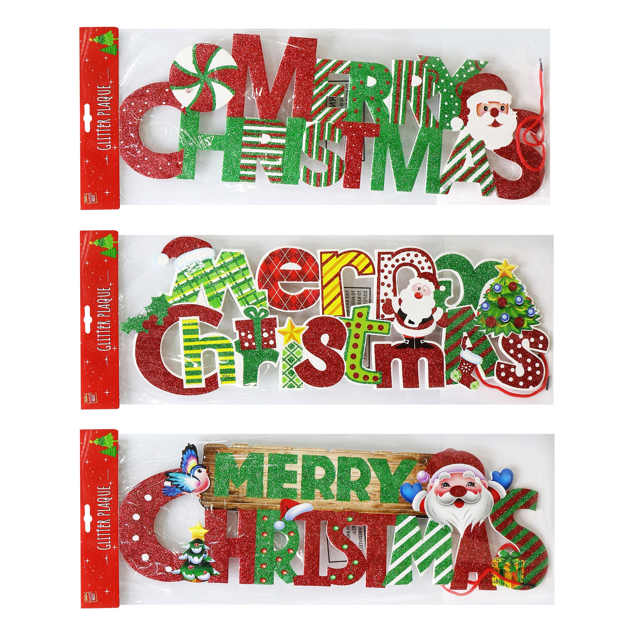 Glitter Plaque Merry Christmas