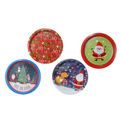 Xmas Round Tray Metal