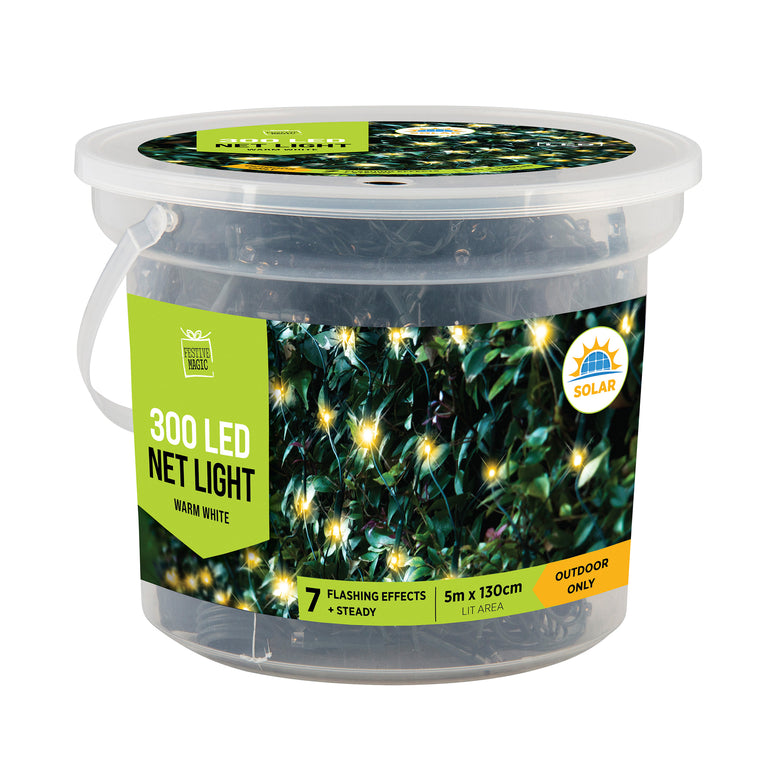300 LED Solar Net Lights