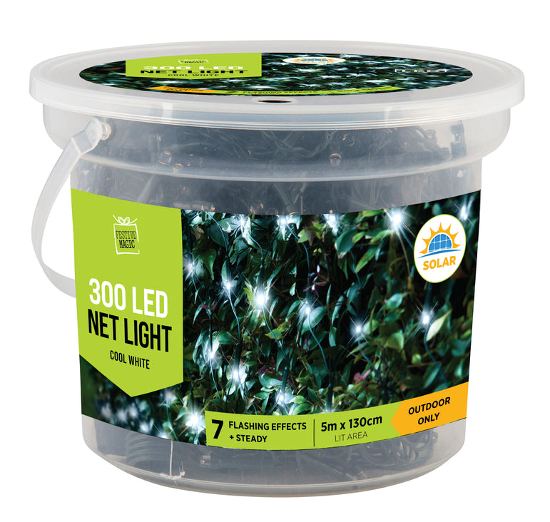 300 LED Solar Net Lights