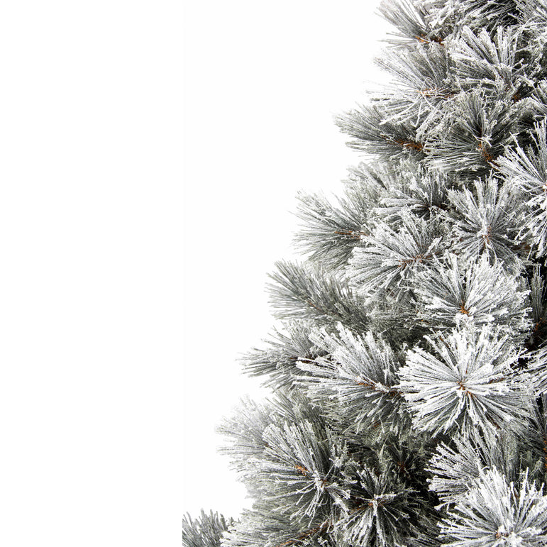 8ft/2.4m Flocked Snow Christmas Tree