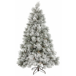 8ft/2.4m Flocked Snow Christmas Tree