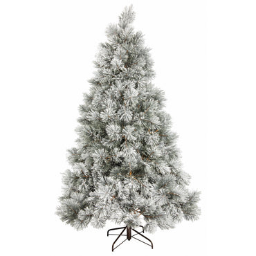 8ft/2.4m Flocked Snow Christmas Tree