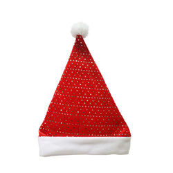 Santa Hat Velvet Silver Foiled