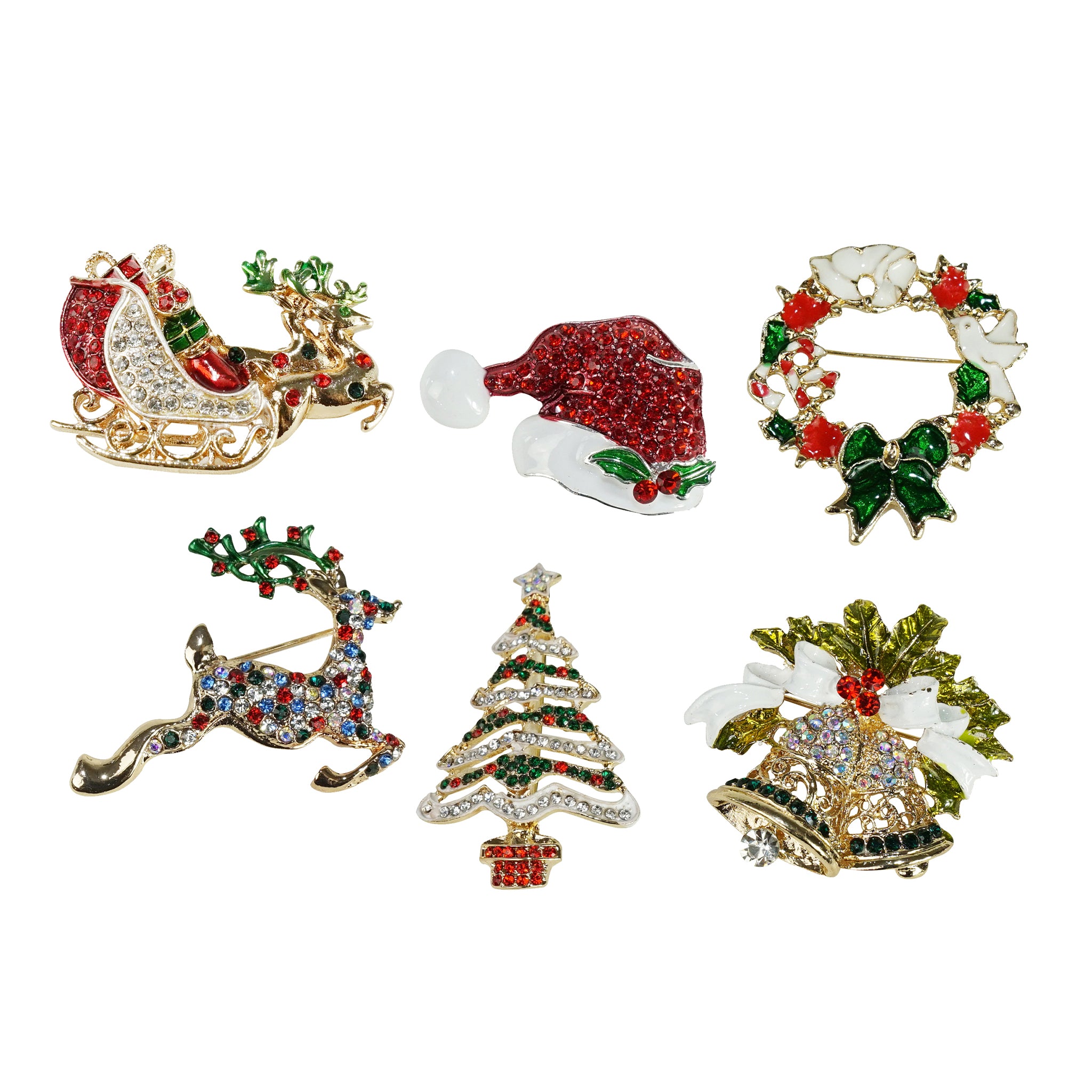 Christmas Diamante Brooch