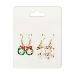 Christmas Dangly Earrings (2pk)