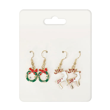 Christmas Dangly Earrings (2pk)