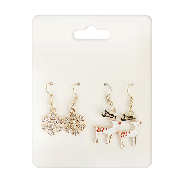 Christmas Dangly Earrings (2pk)