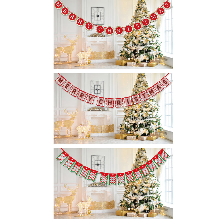 Merry Christmas 14 Piece Bunting