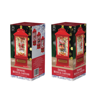 LED Snowing Musical Lantern
