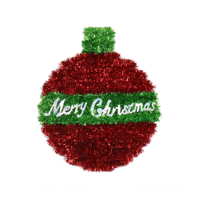 Tinsel Mini Bauble Plaque