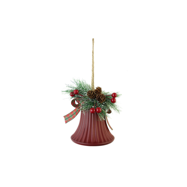 Vintage Ribbed Bell Decoration