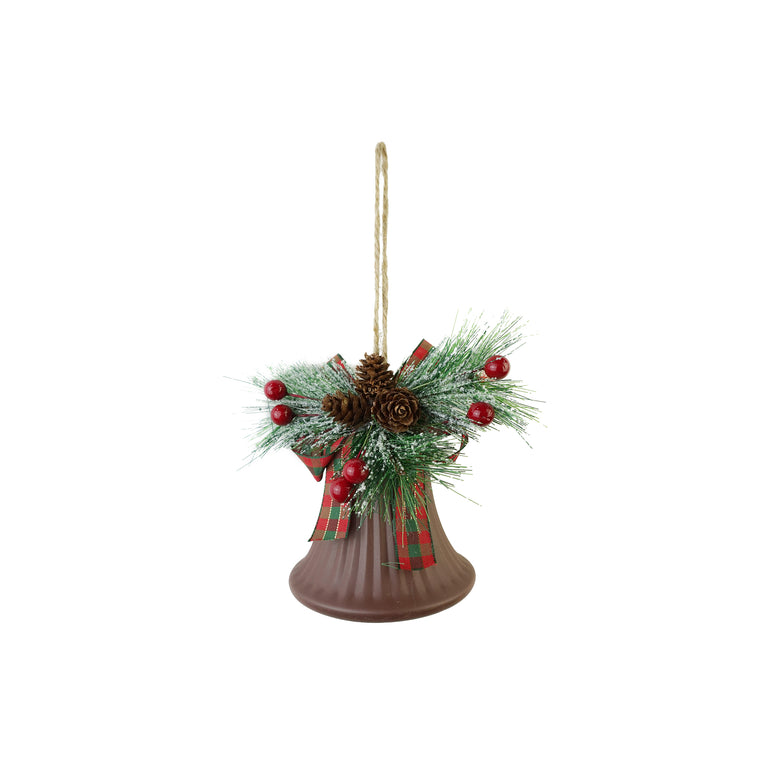 Vintage Ribbed Bell Decoration