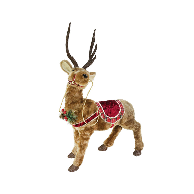 Plush Reindeer with Saddle
