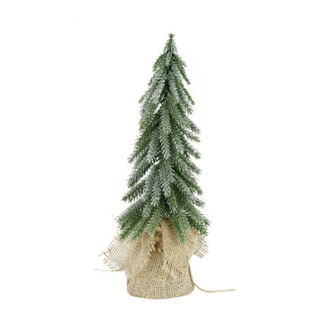 Glitter Snow Leaf Table Tree (38cm)