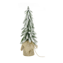 Glitter Snow Leaf Table Tree (38cm)