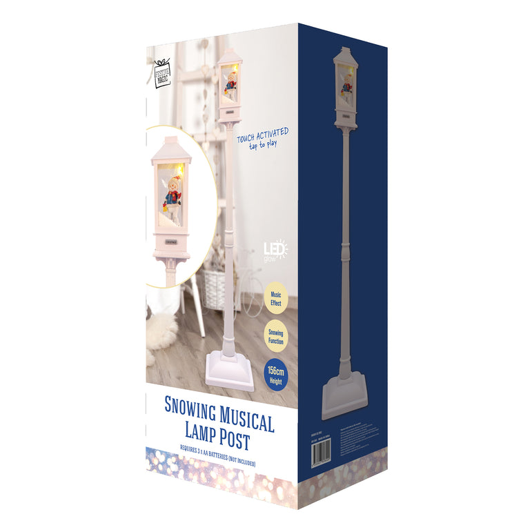 Snowing Musical Lamp Post (1.5m)