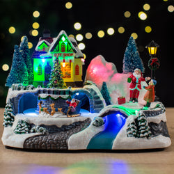 Musical Christmas Village Scene