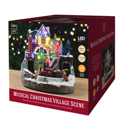 Musical Christmas Village Scene