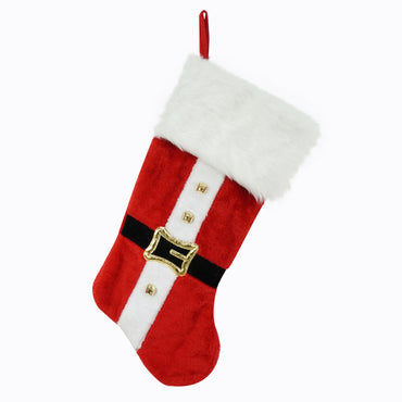 Velvet Deluxe Stocking with Bells