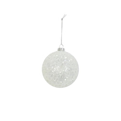 Icy Bead Glass Bauble