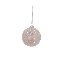 Icy Bead Glass Bauble