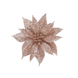 Clip Poinsettia Glitter (4 Pack)