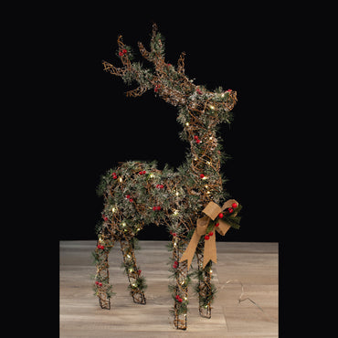 LED Pine Tips Standing Reindeer