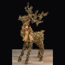 LED Pine Tips Standing Reindeer