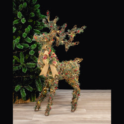 LED Pine Tips Standing Reindeer