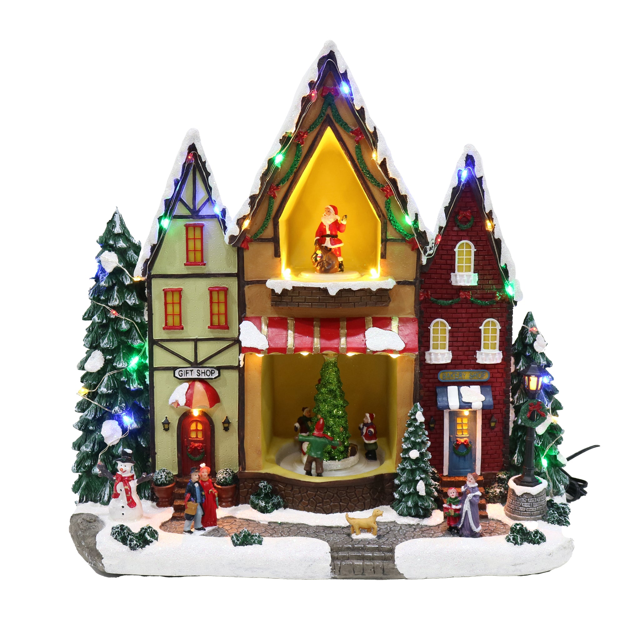 LED Musical Santa House Scene