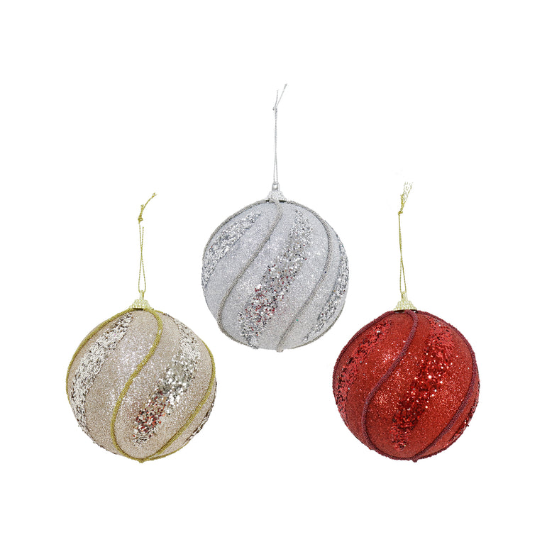 Glitter Swirl Bauble